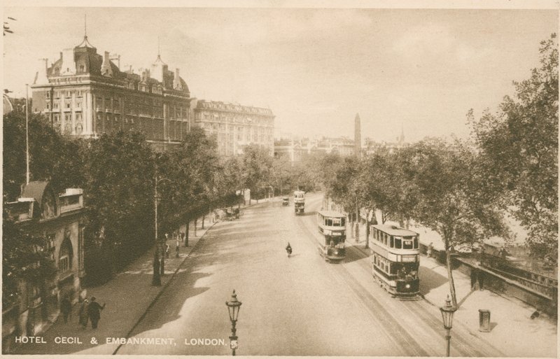 Hotel Cecil and Embankment，伦敦 作者 英国摄影师