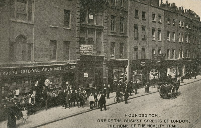 Houndsditch，伦敦最繁忙的街道之一，新奇贸易的故乡，伦敦 作者 英国摄影师