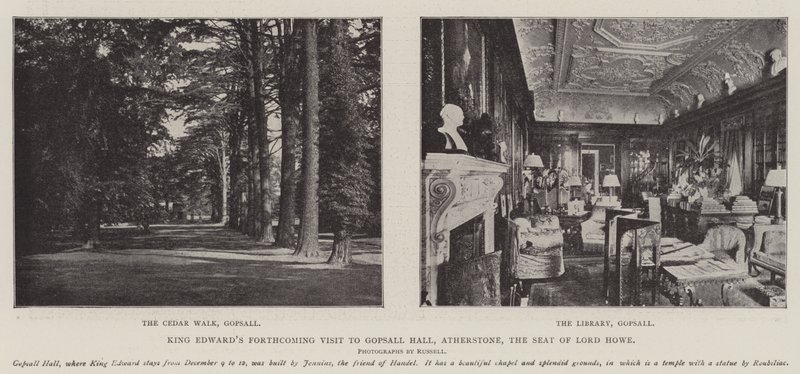 爱德华兹国王即将访问Gopsall Hall，Atherstone，Lord Howe的所在地 作者 英国摄影师