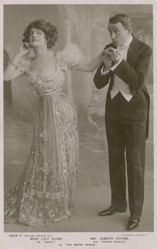 Lily Elsie和Joseph Coyne在The Merry Widow 作者 英国摄影师