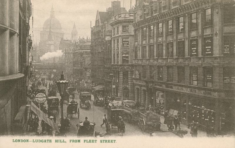 来自伦敦舰队街的Ludgate Hill 作者 英国摄影师