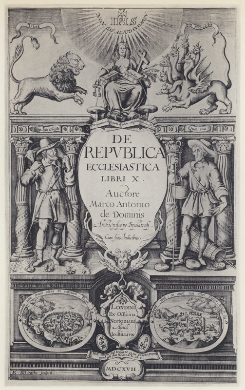 M A de Dominis, De republica ecclesiastica, G Norton and J Bill 1617 (b/w photo) 作者 英国摄影师
