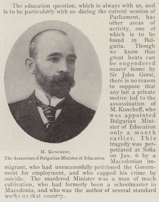 被暗杀的保加利亚教育部长M Kuncheff 作者 英国摄影师
