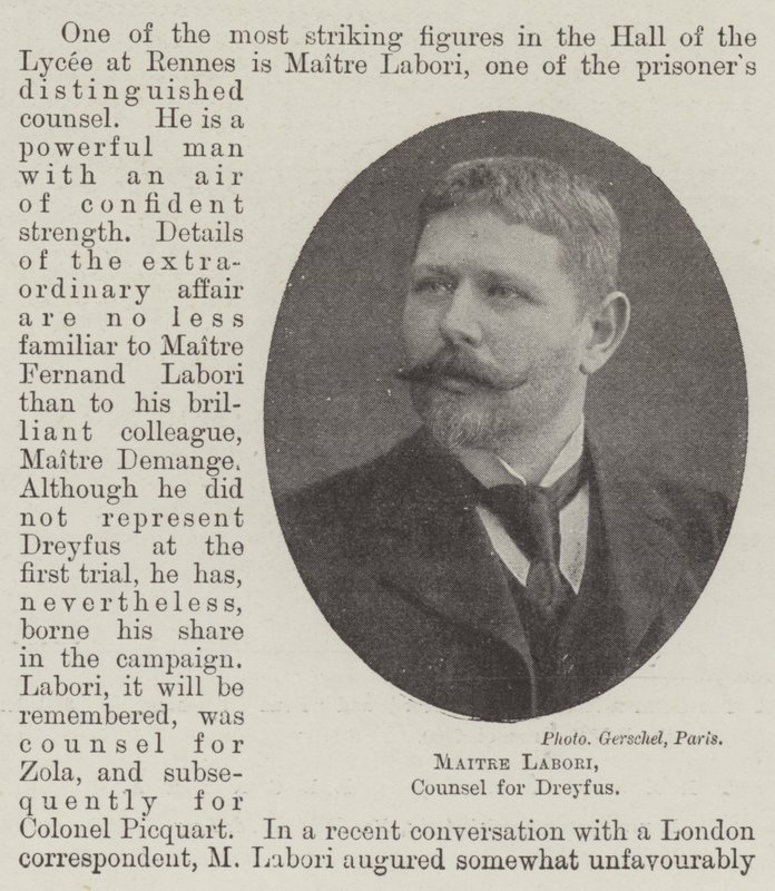 Master Labori，Dreyfus律师 作者 英国摄影师