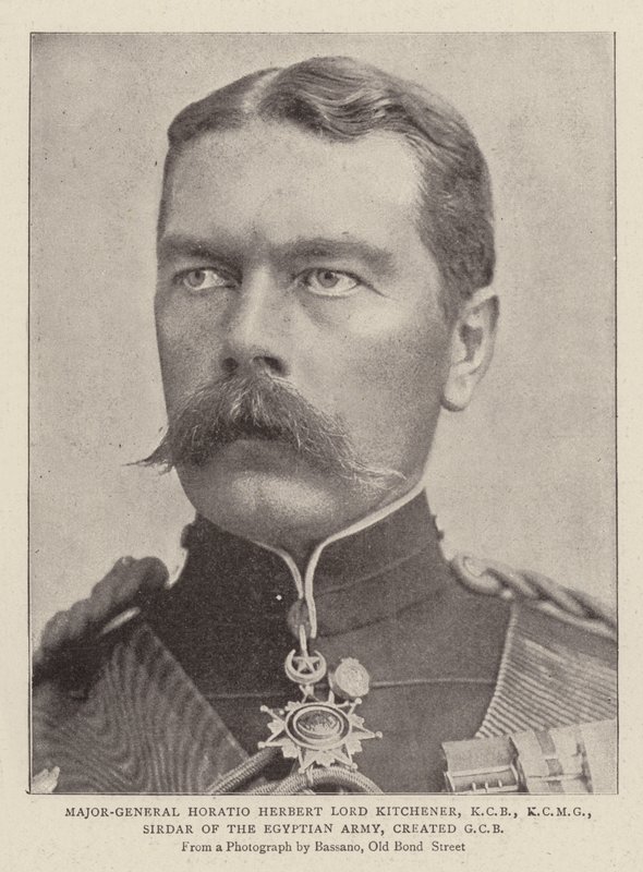 Horatio Herbert Lord Kitchener少将，KCB，KCMG，埃及军队的Sirdar，创建了GCB 作者 英国摄影师