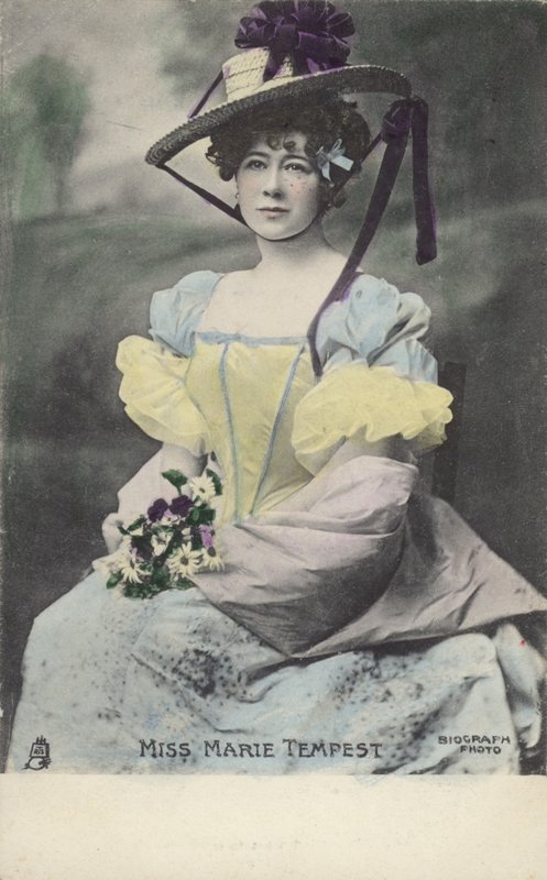 Marie Tempest，英国歌手兼演员（彩色照片） 作者 英国摄影师