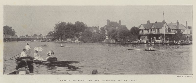Marlow Regatta，高级少年双桨决赛 作者 英国摄影师