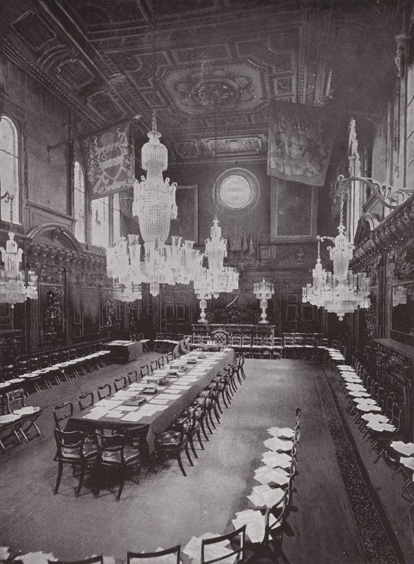 Mercers Hall，为Livery会议做准备 作者 英国摄影师