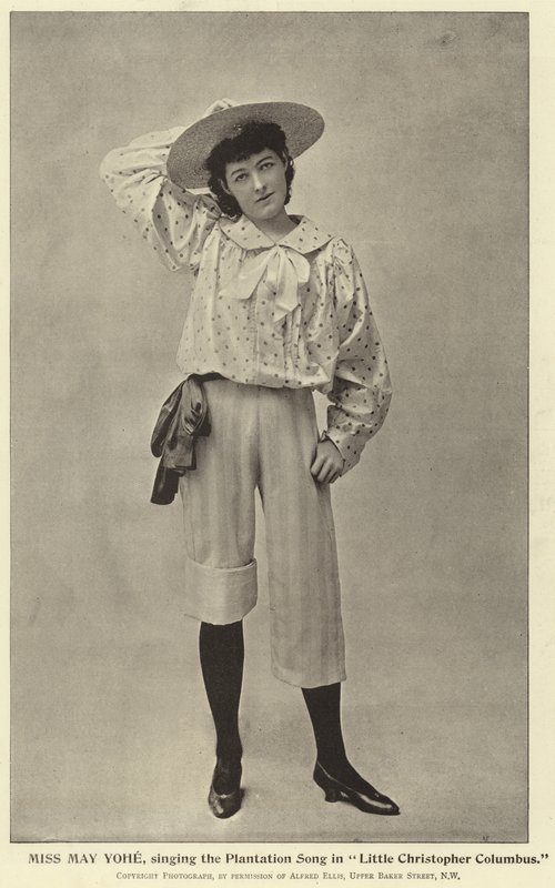 May Yohe小姐，在小克里斯托弗哥伦布演唱种植园歌曲 作者 英国摄影师
