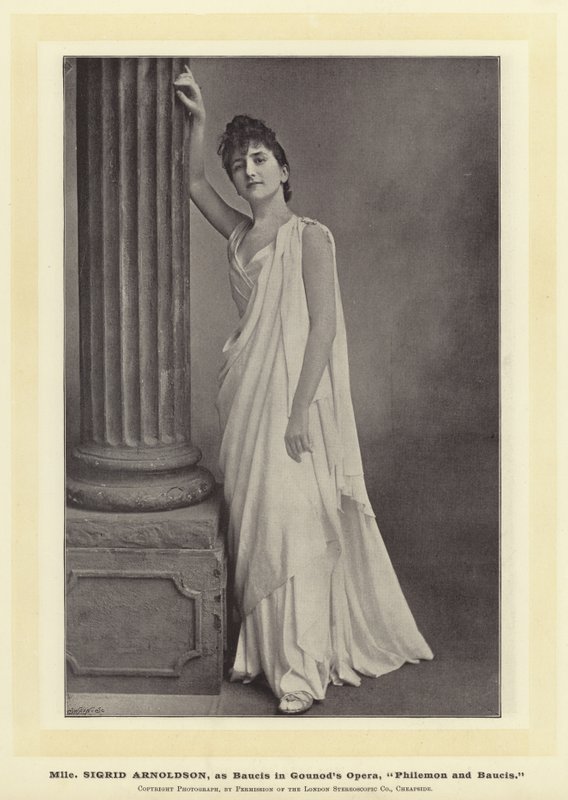 Mlle Sigrid Arnoldson，在Gounods Opera，Philemon和Baucis担任Baucis 作者 英国摄影师