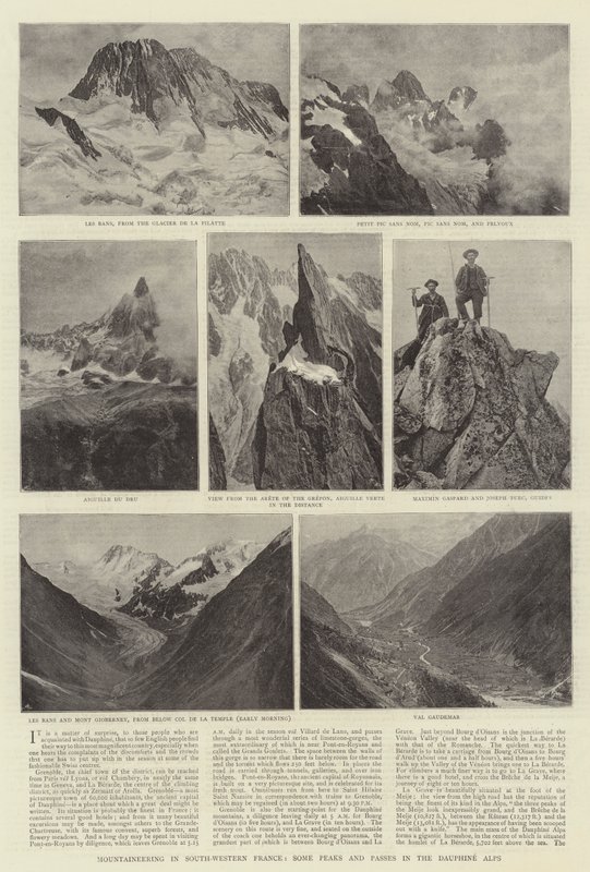 法国西南部的登山，Dauphine阿尔卑斯山的一些山峰和通行证 作者 英国摄影师