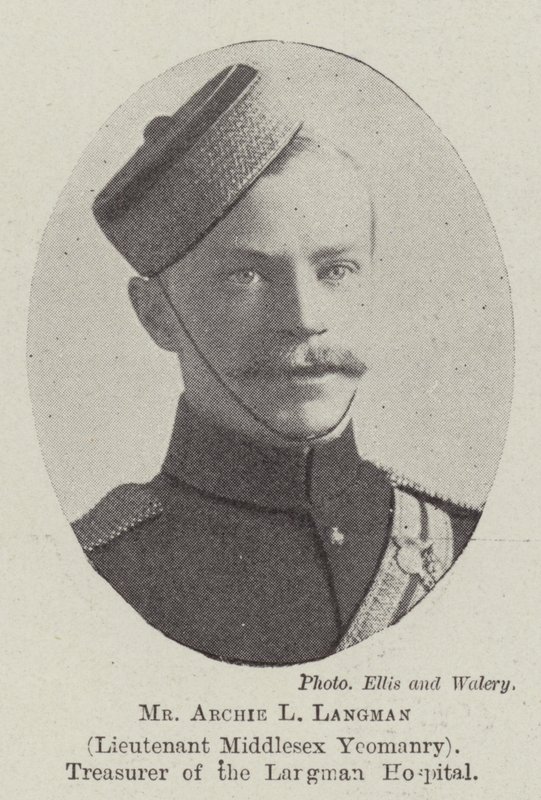 Archie L Langman先生，Middlesex Yeomanry中尉，Langman医院的财务主管 作者 英国摄影师