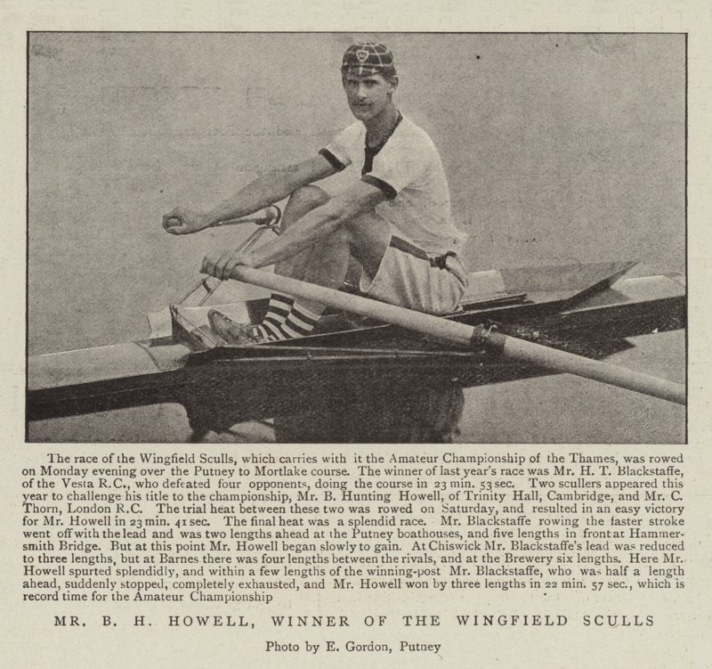 BH Howell先生，Wingfield Sculls的获胜者 作者 英国摄影师