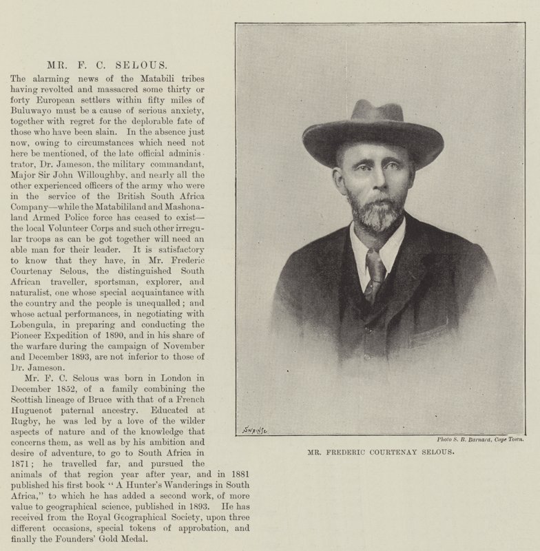 Frederic Courtenay Selous先生 作者 英国摄影师