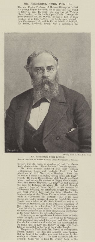牛津大学现代历史Regius教授Frederick York Powell先生 作者 英国摄影师