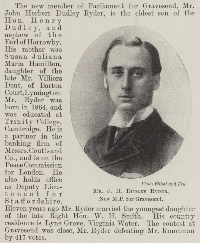 JW Dudley Ryder先生，Gravesend的新议员 作者 英国摄影师
