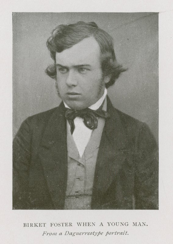 英国艺术家Myles Birket Foster，年轻时（黑白照片）。 作者 英国摄影师