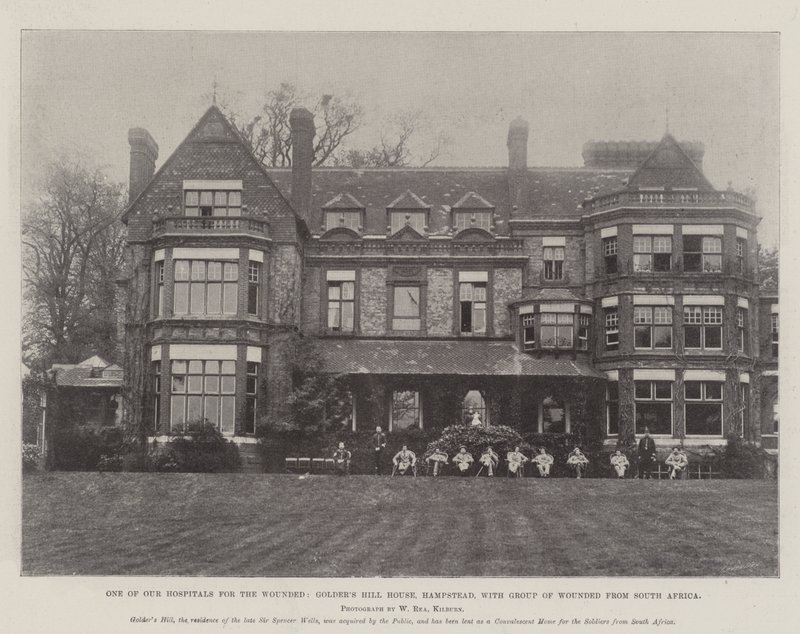 我们的受伤之一，Golders Hill House，汉普斯特德，来自南非的受伤群体 作者 英国摄影师
