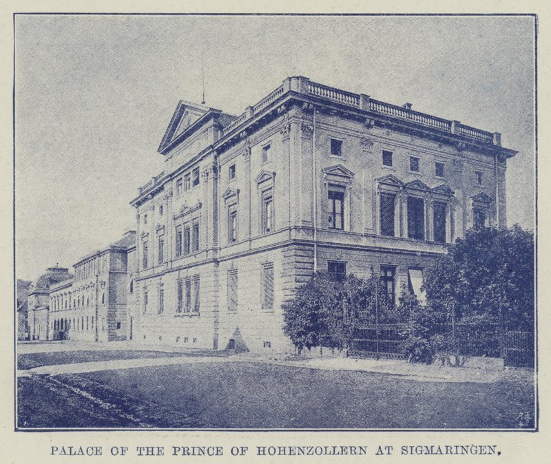 Hohenzollern的王子的宫殿在西格马林根 作者 英国摄影师