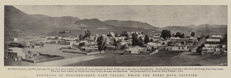 Burgersdorp，Cape Colony的全景，Boers占领了 作者 英国摄影师