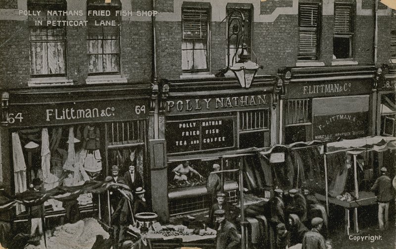 Polly Nathans Fried Fish Shop，衬裙巷，伦敦 作者 英国摄影师