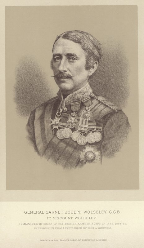 石榴石将军约瑟夫Wolseley画象 作者 英国摄影师