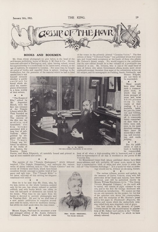 Portrait of Mr J M Dent, the well-known publisher in his office (b/w photo) 作者 英国摄影师