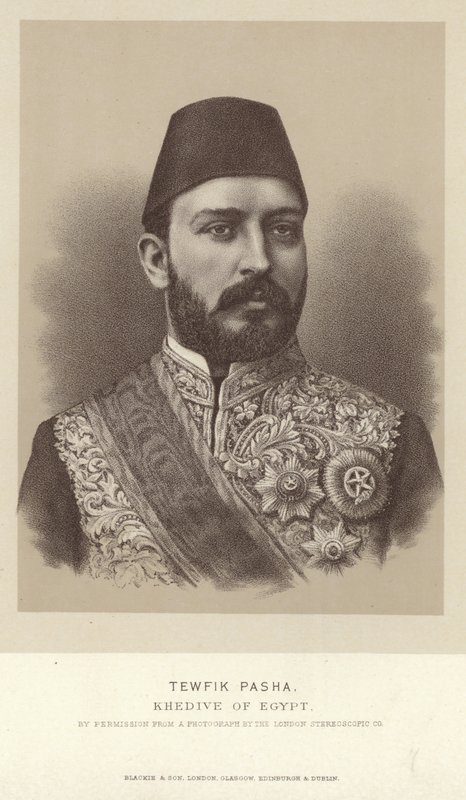 Tewfik Pasha画象，埃及的Khedive 作者 英国摄影师