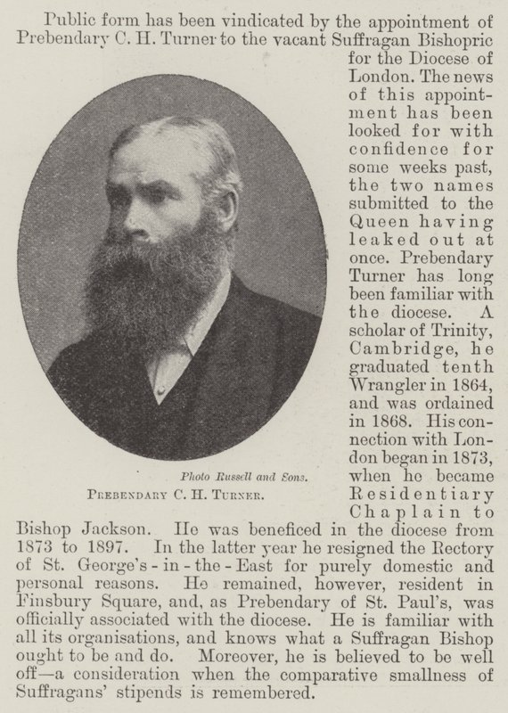 Prebendary CH Turner 作者 英国摄影师