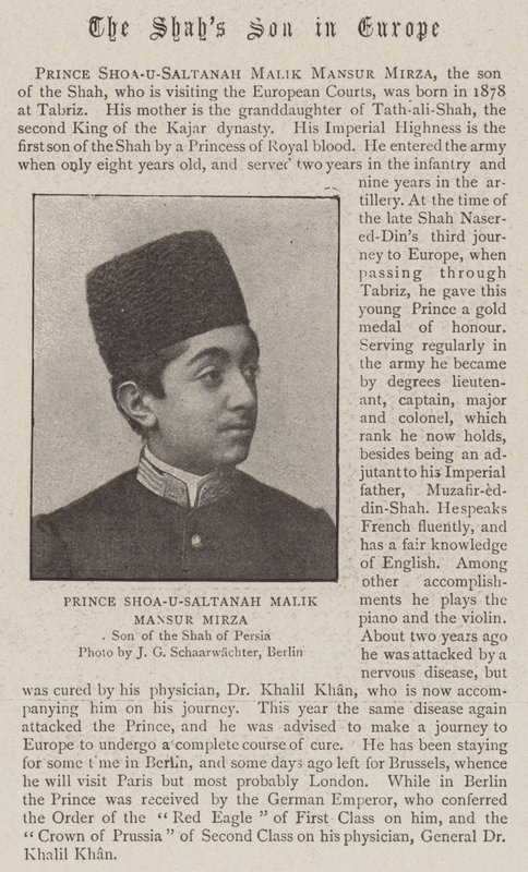 Shoa-U-Saltanah王子Malik Mansur Mirza 作者 英国摄影师