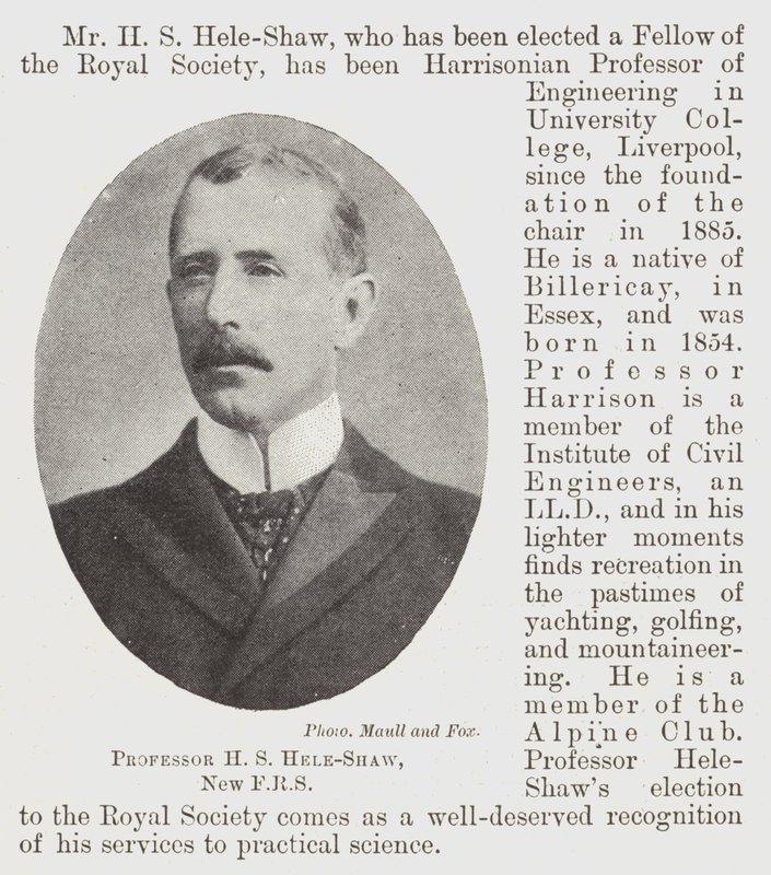 HS FR Hele-Shaw教授，新FRS 作者 英国摄影师