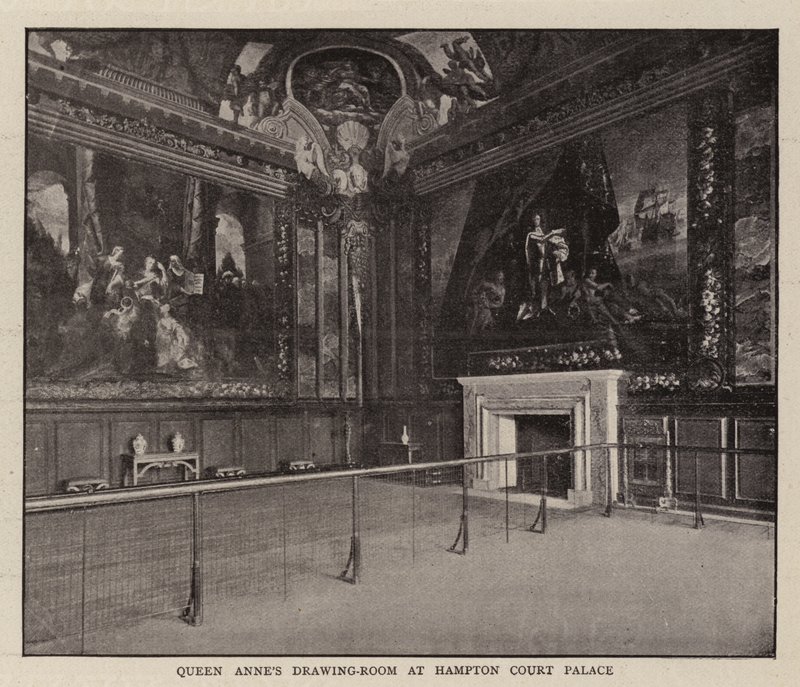 Hampton Court Palace的Queen Annes客厅 作者 英国摄影师