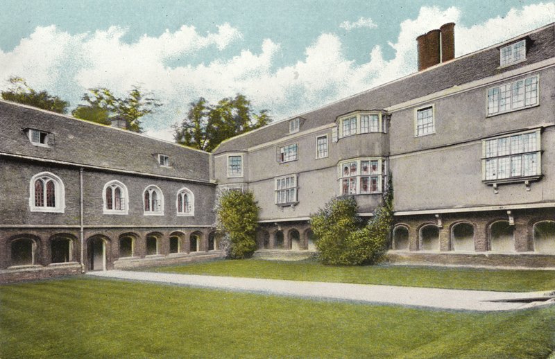 皇后学院，回廊法院 作者 英国摄影师
