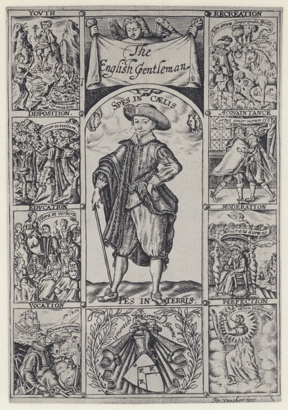 R Brathwait, The English Gentleman, J Haviland for R Bostock 1630 (b/w photo) 作者 英国摄影师