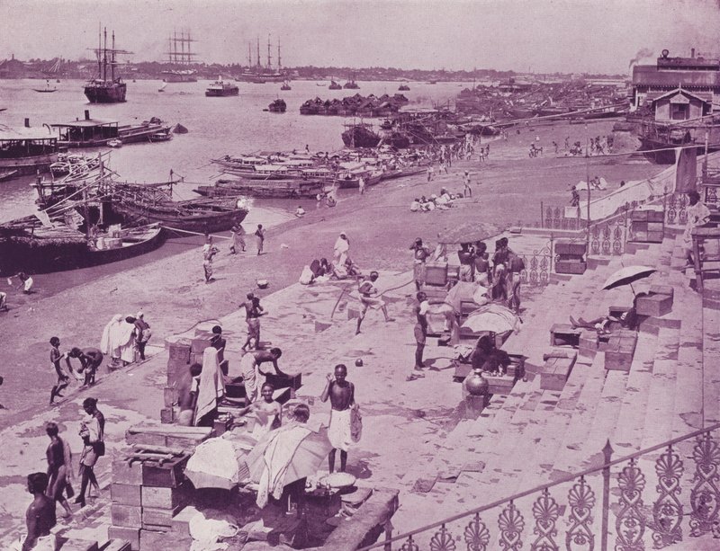 河Hooghly，加尔各答 作者 英国摄影师