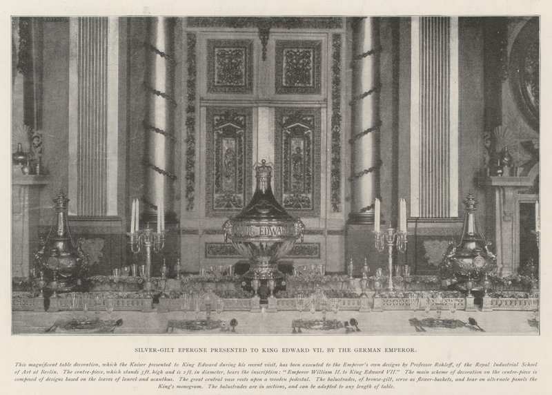 Silver-Gilt Epergne由德国皇帝赠送给爱德华七世国王 作者 英国摄影师