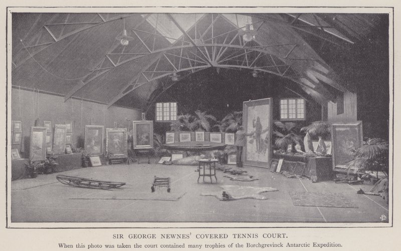 乔治-纽尼斯爵士有盖网球场（黑白照片） 作者 英国摄影师