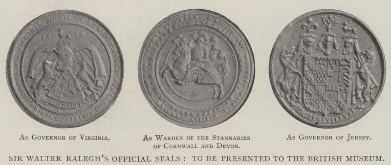 Walter Raleghs爵士官方印章将被提交给大英博物馆 作者 英国摄影师