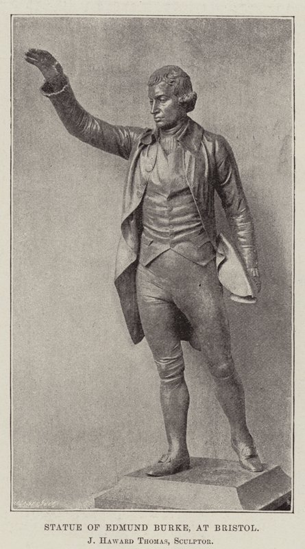 Edmund Burke雕像，在布里斯托尔，J Haward托马斯，雕刻家 作者 英国摄影师
