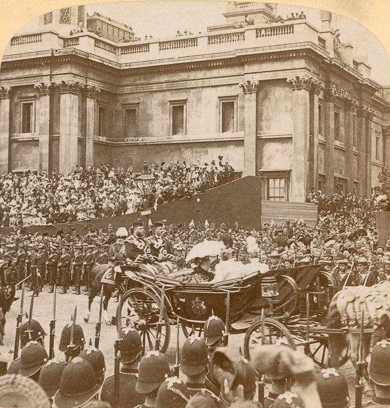 Queen Victorias Diamond Jubilee的立体印刷品 作者 英国摄影师