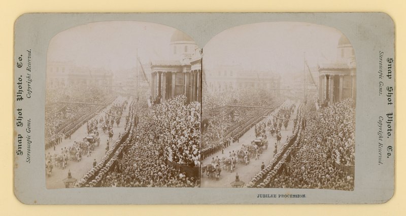 1897年6月28日，Queen Victorias Diamond Jubilee的立体印刷品 作者 英国摄影师