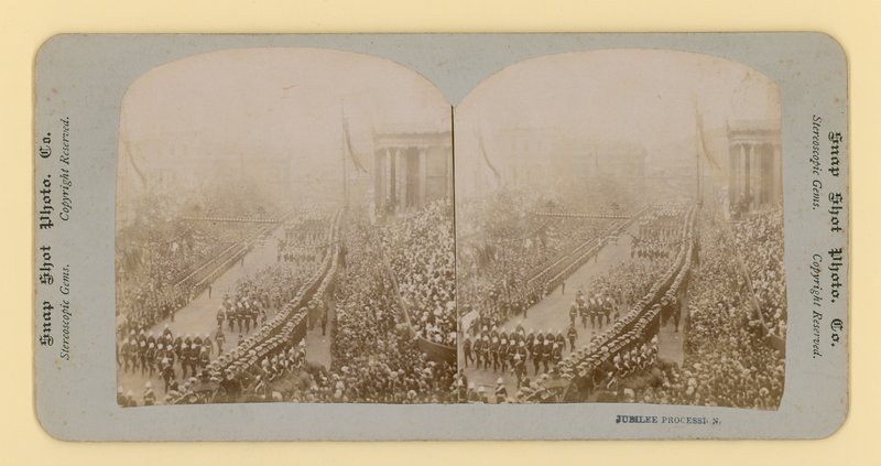 1897年6月28日，Queen Victorias Diamond Jubilee的立体印刷品 作者 英国摄影师