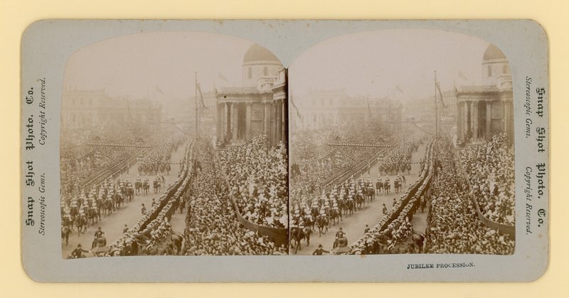 1897年6月28日，Queen Victorias Diamond Jubilee的立体印刷品 作者 英国摄影师