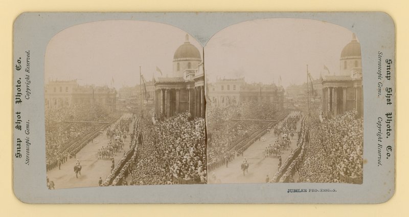 1897年6月28日，Queen Victorias Diamond Jubilee的立体印刷品 作者 英国摄影师