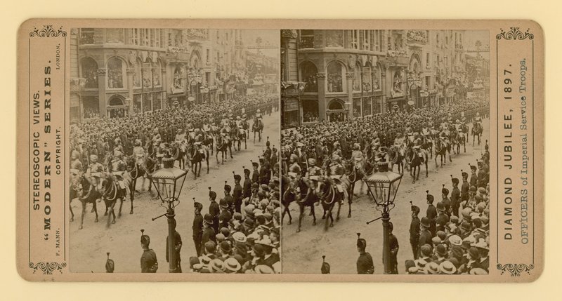 1897年6月28日，Queen Victorias Diamond Jubilee的立体印刷品 作者 英国摄影师