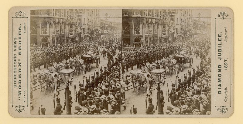 1897年6月28日，Queen Victorias Diamond Jubilee的立体印刷品 作者 英国摄影师
