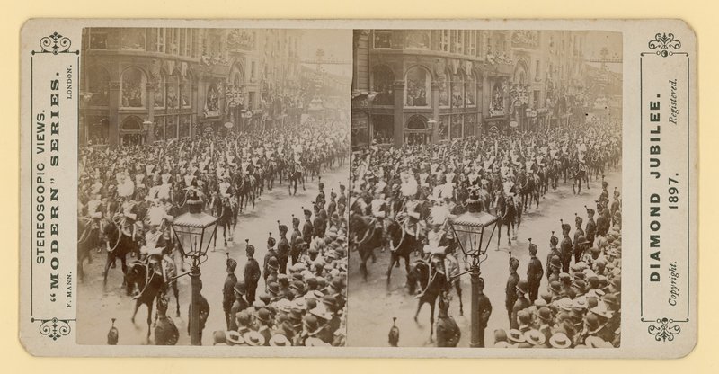 1897年6月28日，Queen Victorias Diamond Jubilee的立体印刷品 作者 英国摄影师