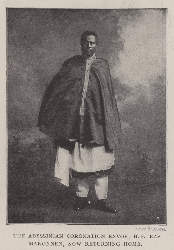 1907年，阿比西尼亚加冕特使，Ras Makonnen阁下，现在回国 作者 英国摄影师