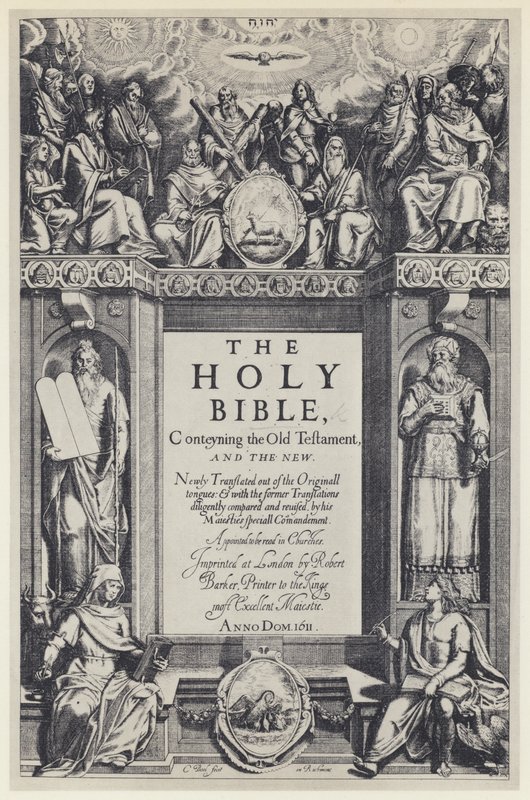 The Bible, R Barker 1611 (b/w photo) 作者 英国摄影师