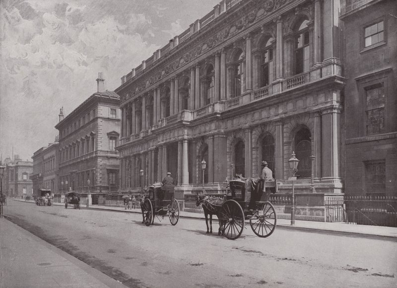 Pall Mall的Carlton and Reform Clubs 作者 英国摄影师